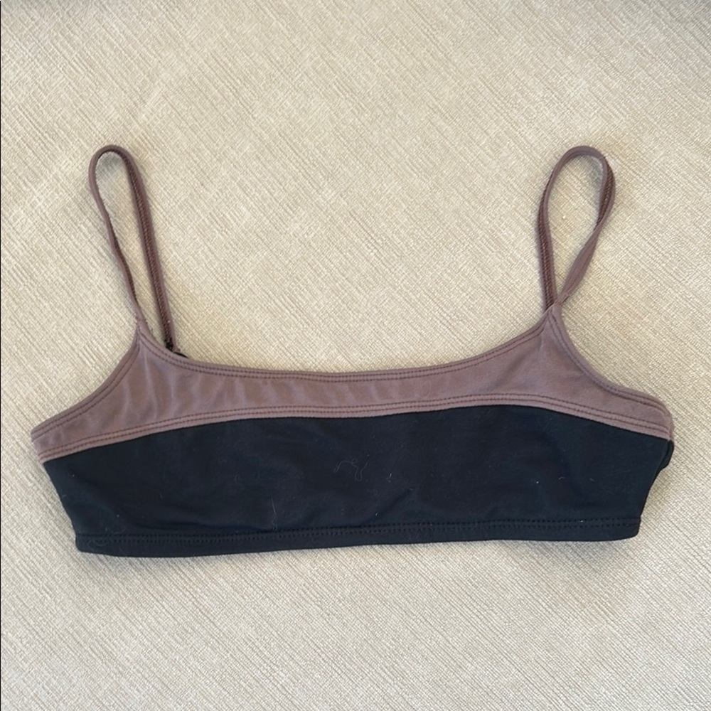 Women's Brown and Black Bralette